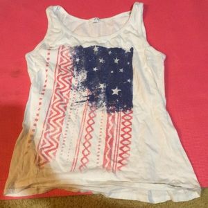 American flag tank top